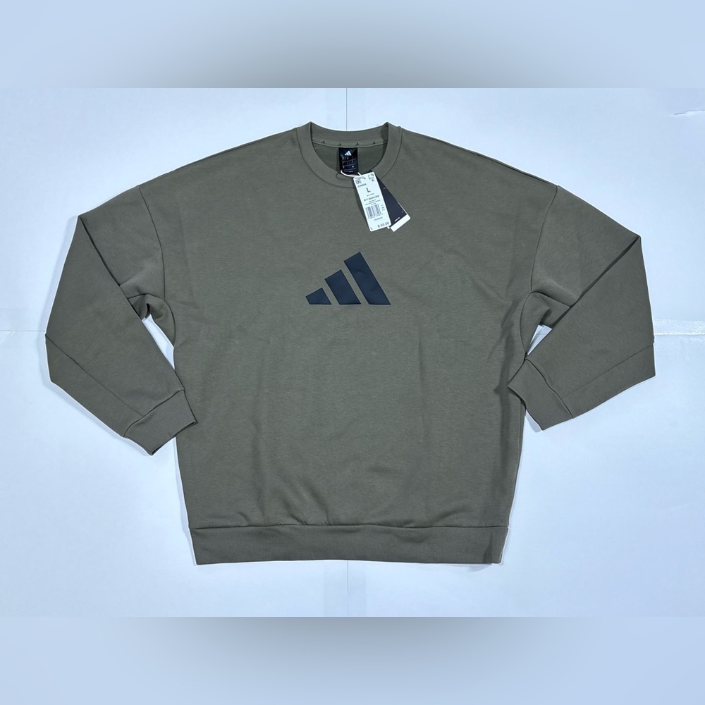 Adidas Adizero Men’s 3 Bar stripe logo Sport CrewNeck Pullover Sweatshirt JD4904